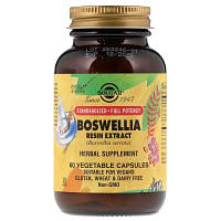 Травы Solgar Босвелия Экстракт, Boswellia Resin Extract, 60 вегетарианск (SOL-04114) - Топ Продаж!