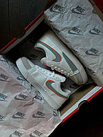 Белые мужские кроссовки Nike Blazer Low White Orange 40-44
