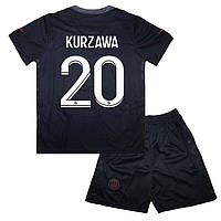 Детская футбольная форма KURZAWA 20 ПСЖ 2021-2022 Air Jordan Third 115-125 см (set3222_113201)