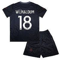 Детская футбольная форма WIJNALDUM 18 ПСЖ 2021-2022 Air Jordan Third 115-125 см (set3222_115436)