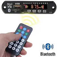 Панель Bluetooth 5.0 MP3 USB USB FM SD Декодер SD Декодер 5-12V Блютуз + Пульт - Панель+пульт+кабель