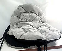 Кругла подушка сидіння на крісло, Універсальна подушка-накидка 100 см для сидіння на зав'язках Стьобана