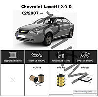 Комплект фільтрів Chevrolet Lacetti 2.0 D (2007-) WIX