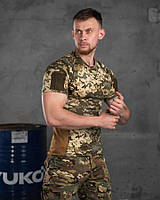 Тактическая футболка пиксель ССО ОЛ7259 военная футболка с липучками для шеврона футболка в стиле милитари