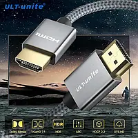 HDMI кабель 3 метра, HDMI 2.0 - 3м, черно-серый