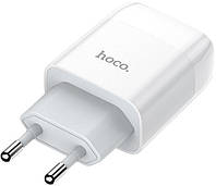 Зарядное устройство HOCO C73A 2USB 2.4A (EU) + Type-C Cable White