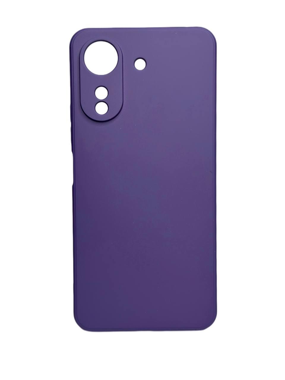 Силіконовий чохол для Xiaomi Redmi 13C фіолетовий матовий з мікрофіброю