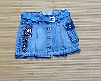 Спідниця дитяча джинсова на ґудзиках на дівчинку 5-8 років "MARI" недорого від прямого постачальника