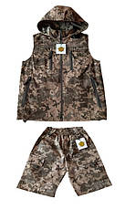 Костюм дитячий жилет та шорти ARMY KIDS Скаут камуфляж Піксель, фото 6