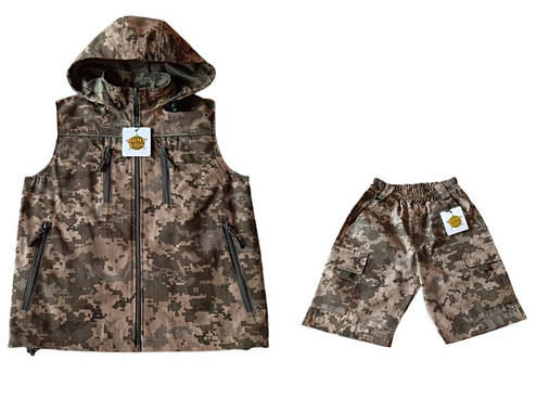Костюм дитячий жилет та шорти ARMY KIDS Скаут камуфляж Піксель, фото 1