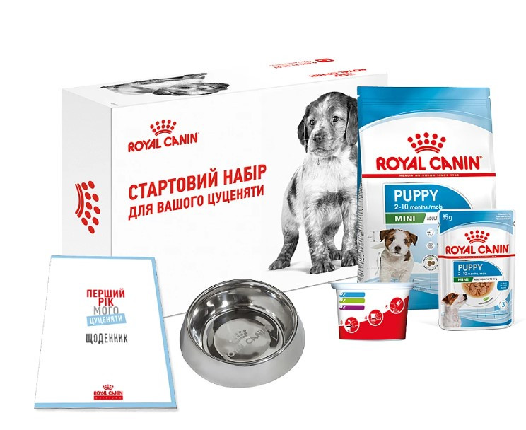 Подарунковий набір: Сухий корм для щенят дрібних порід Royal Canin SHN Mini Puppy 800 г + 1 пауч, фото 1
