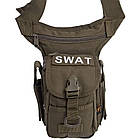 🔥 Поясна сумка "Silver Knight - Swat" (олива) бананка, поясна сумка, тактична сумка, фото 3