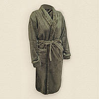 Теплий чоловічий халат велсофт Khaki 4767218
