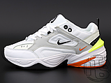 Жіночі кросівки Nike M2K Tekno Pure Platinum Sail White Black Green Orange AV4789-004, фото 3