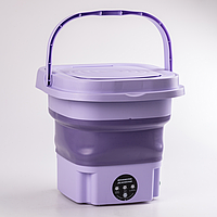 Стиральная машина портатичная раскладная полуавтоматическая на 8 литров, фиолетовый