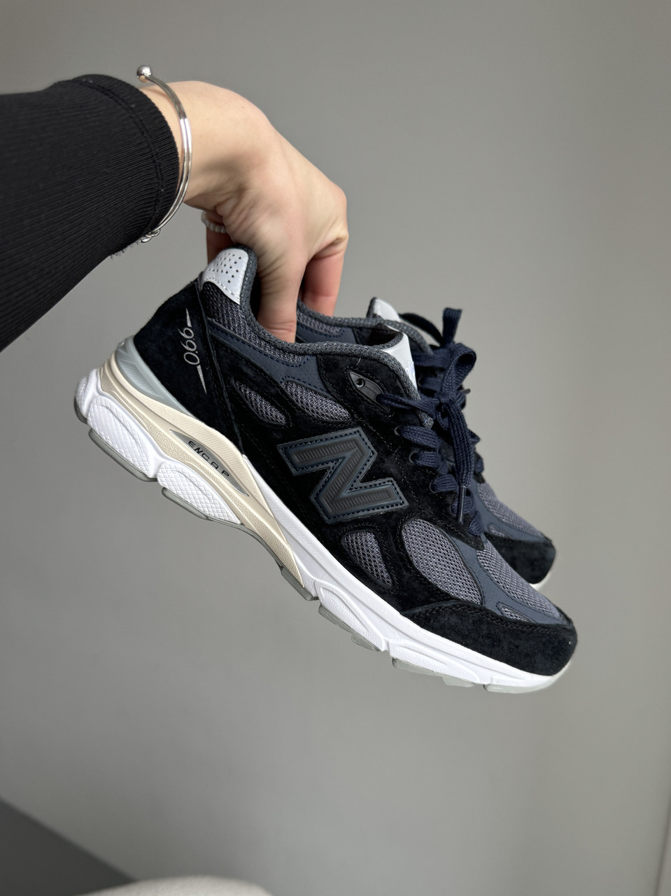 Кросівки чоловічі чорні New Balance 990 Black Blue White (16271)