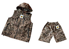 Комплект дитячий жилет та шорти ARMY KIDS Скаут камуфляж Піксель, фото 6