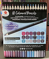Набір кольорових олівців по номерах 18 шт