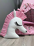 Вігвам дитячий Єдиноріжки БОНБОН з Корзиною Повний комплект, вігвам для дівчинки, вігвам для дітей, дитячий вігвам дитяча палатка, фото 8