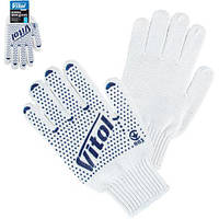 Рукавички трикотажні з ПВХ, ПЛАТИРУВАННЯ, 7 кл, 91 г. "VITOL"