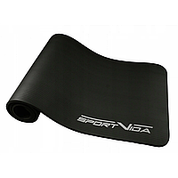 Килимок (мат) спортивний SportVida NBR 180 x 60 x 1 см для йоги та фітнесу SV-HK0166 Black