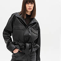 Куртка черная VK из натуральной кожи (Арт. LT558-201)