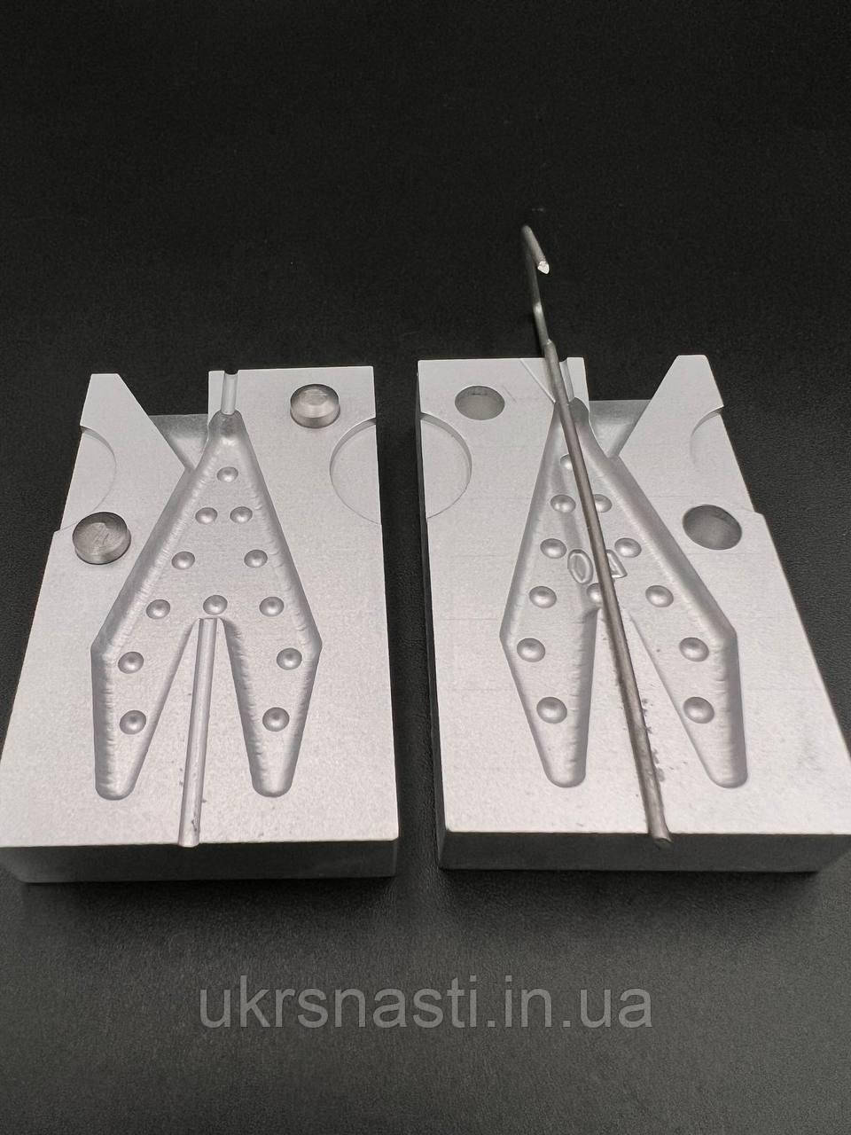 Якісна форма для вантажів Ластівчин хвіст 100 г, метал Д16Т, Форми для лиття рибальських грузил, фото 1