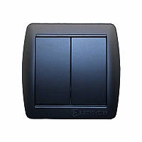 Вимикач подвійний Acura Графіт