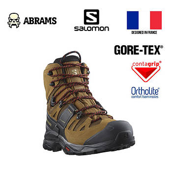 Черевики Salomon Quest 4 GTX з водонепроникною мембраною Gore-Tex® | Rubber/Black/Fiery Red