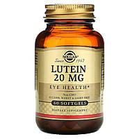 Лютеин, 20 мг, Lutein, Solgar, 60 гелевых капсул