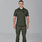 🔥 Поло тактичне CoolPass - Військове (олива) нац поліції, поліцейських, ВСУ, ЗСУ, військове, фото 5