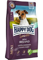 Сухий корм для собак дрібних порід Happy Dog Mini Ireland для нормалізації линьки з кроликом та лососем 4 кг