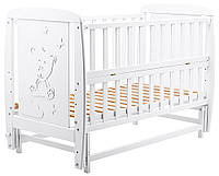 Кровать Babyroom Умка DUMO-02 маятник, откидной бок бук белый