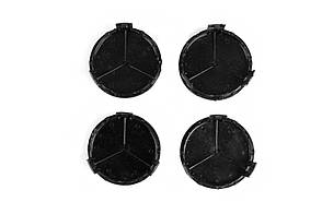 Ковпачки на диски 71/74 мм без кільця 4 шт  чорний глянець для Тюнінг Mercedes, фото 2