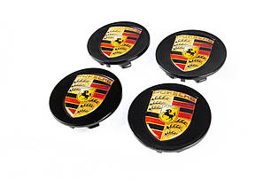 Заглушки у диски 76/71мм чорні 4 шт для Тюнінг Porsche, фото 2