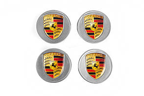 Заглушки у диски 76/71мм сірі 4 шт для Тюнінг Porsche, фото 2
