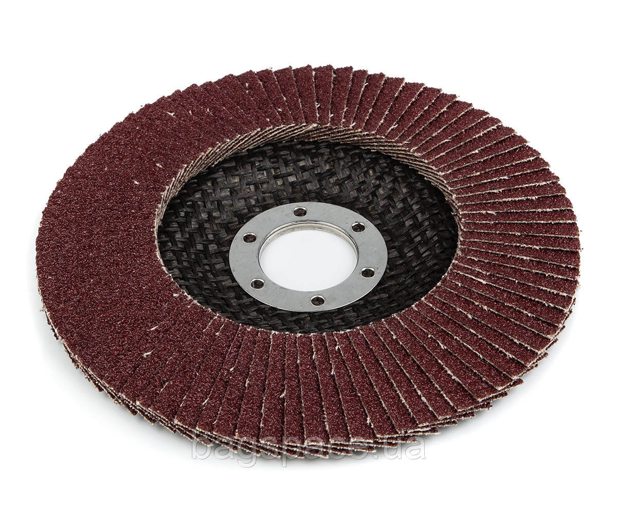 Круг (диск) Polax шлифовальный лепестковый для УШМ (болгарки) 125 * 22мм, зерно K80 (54-004) BS, код: 5539119 - фото 3 - id-p2149171419