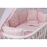 Бампер — подушка в дитяче ліжечко дівчинки twins лісові мешканці (2 шт.) 2027-63-08, рожевий Twins, фото 2
