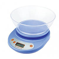 Кухонные электронные весы до 5 кг с чашей EK01 GBX Синие