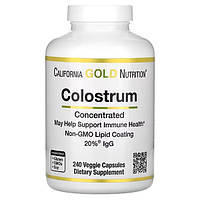 Молозиво з 20% імуноглобулінів IgG 500 мг  240 капс для імунітету дітям та дорослим California Gold Nutrition USA