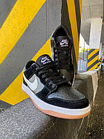 Nike SB Dunk Low Black White кроссовки и кеды высокое качество Размер 44