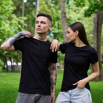 Футболка жіноча стрейчева Premium, Україна, чорна, 010701
