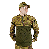 Легка чоловіча військова сорочка UBACS зсу мультикам, весняний армійський камуфляжний кітель для військовослужбовців