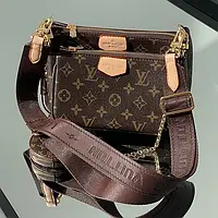 Louis Vuitton Pochete Multi Brown 23 х 16 х 5 см женские сумочки и клатчи высокое качество