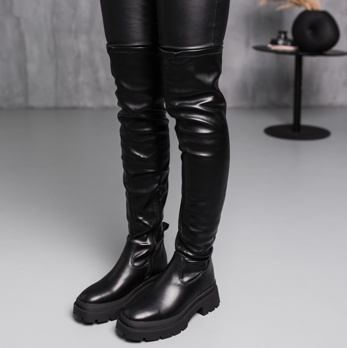 Ботфорти жіночі зимові Fashion Arion 3884 38 розмір 24,5 см Чорний код ID 4501460