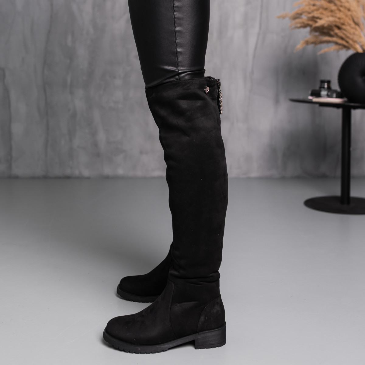 Ботфорти жіночі зимові Fashion Abu 3890 36 розмір 23,5 см Чорний код ID 4501494