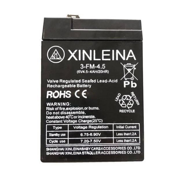 

Аккумуляторная батарея для детского электомобиля Xinleina 6V 4.5Ah 20Hr 3-FM-4.5