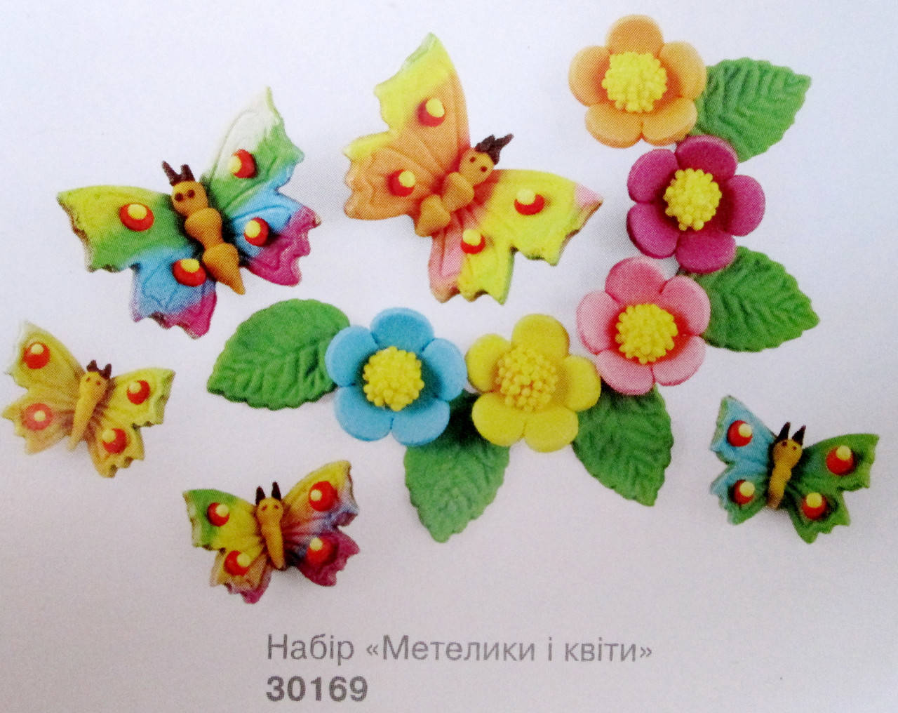 

Украшение на торт "Бабочки и цветы"