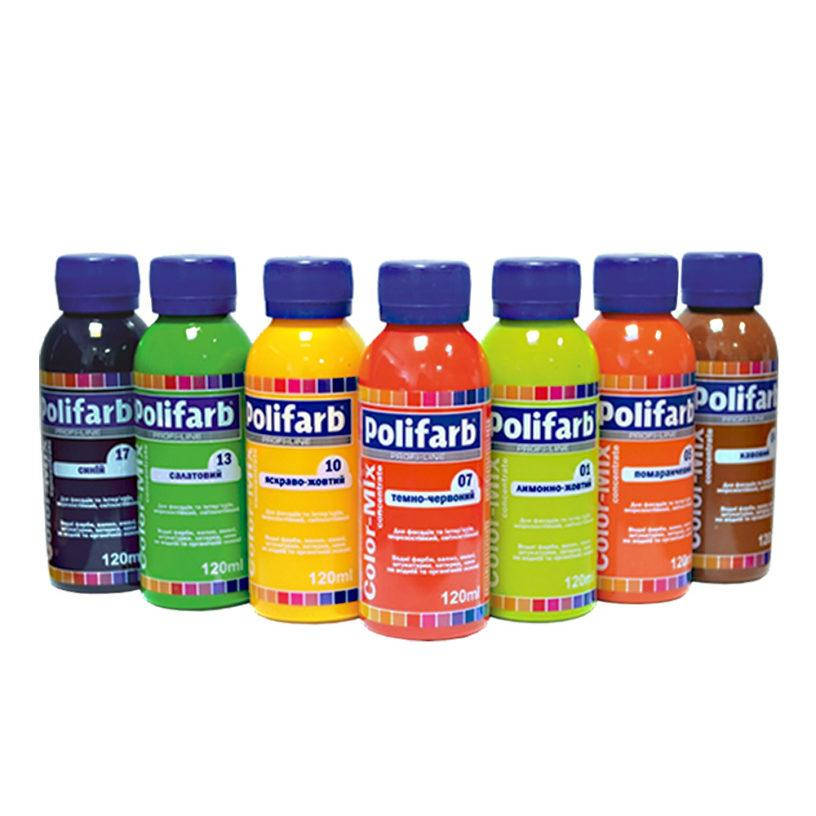 

Универсальный колорант Polifarb Color Mix 120 мл 07 - Темно-красный