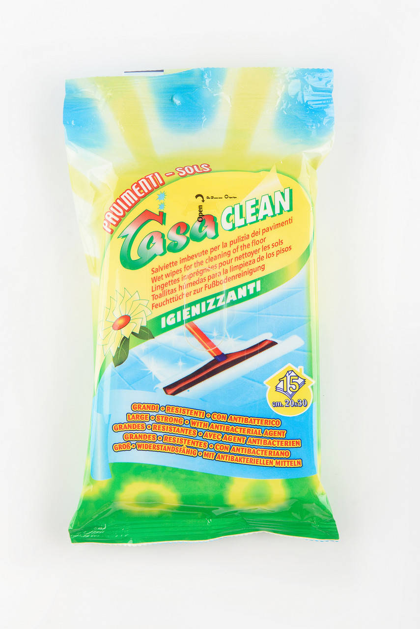 

Влажные салфетки для очистки полов Casa Clean Pavimenti-Sols 15 шт (8 014 002 000 878)